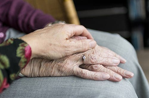 elderly couple holding hands sme retiremnt options